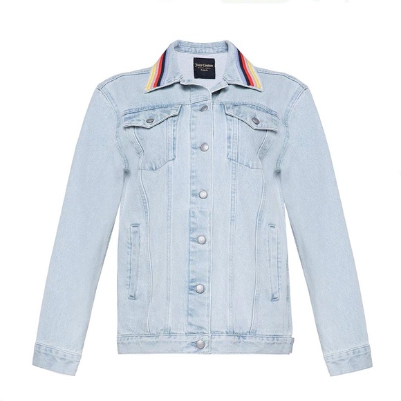 Juicy Couture Embroidered Stripe Denim Jacket - Picture 5 of 5
